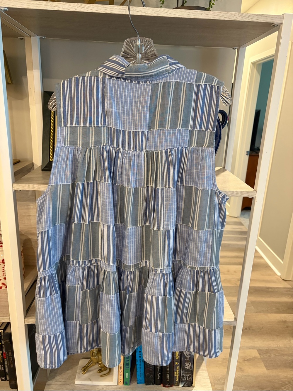 NWT Anthropologie  Pilcro Chambray Patchwork Button-up Shirt - Picture 6 of 8